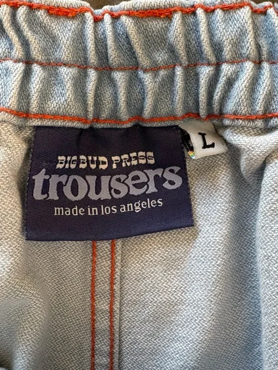 Big Bud Press Denim Hi-Rise Trousers. Size Large. - Picture 9 of 16